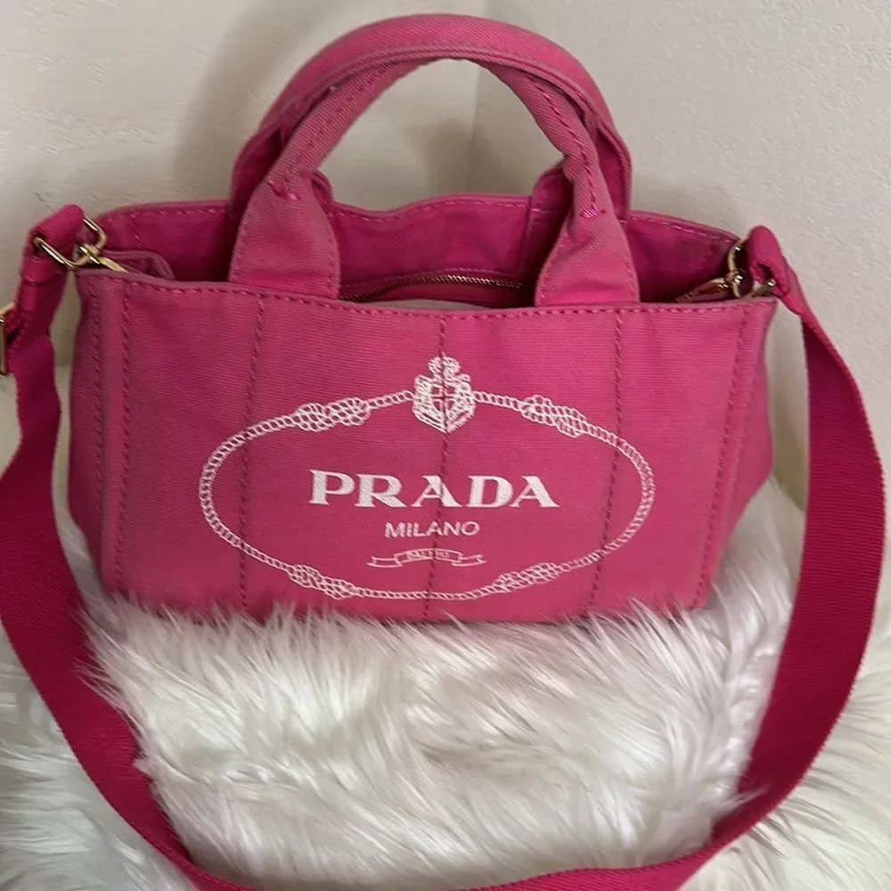 💯Authentic Prada Canapa Two Way - Small sized 🍀 - Picture 13 of 17